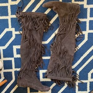 Over the knee fringe Sam Edelman boots
